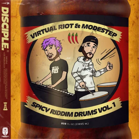 【Dubstep多风格Drums采样包】Disciple Samples – Virtual Riot x Modestep Spicy Riddim Drums Vol.1