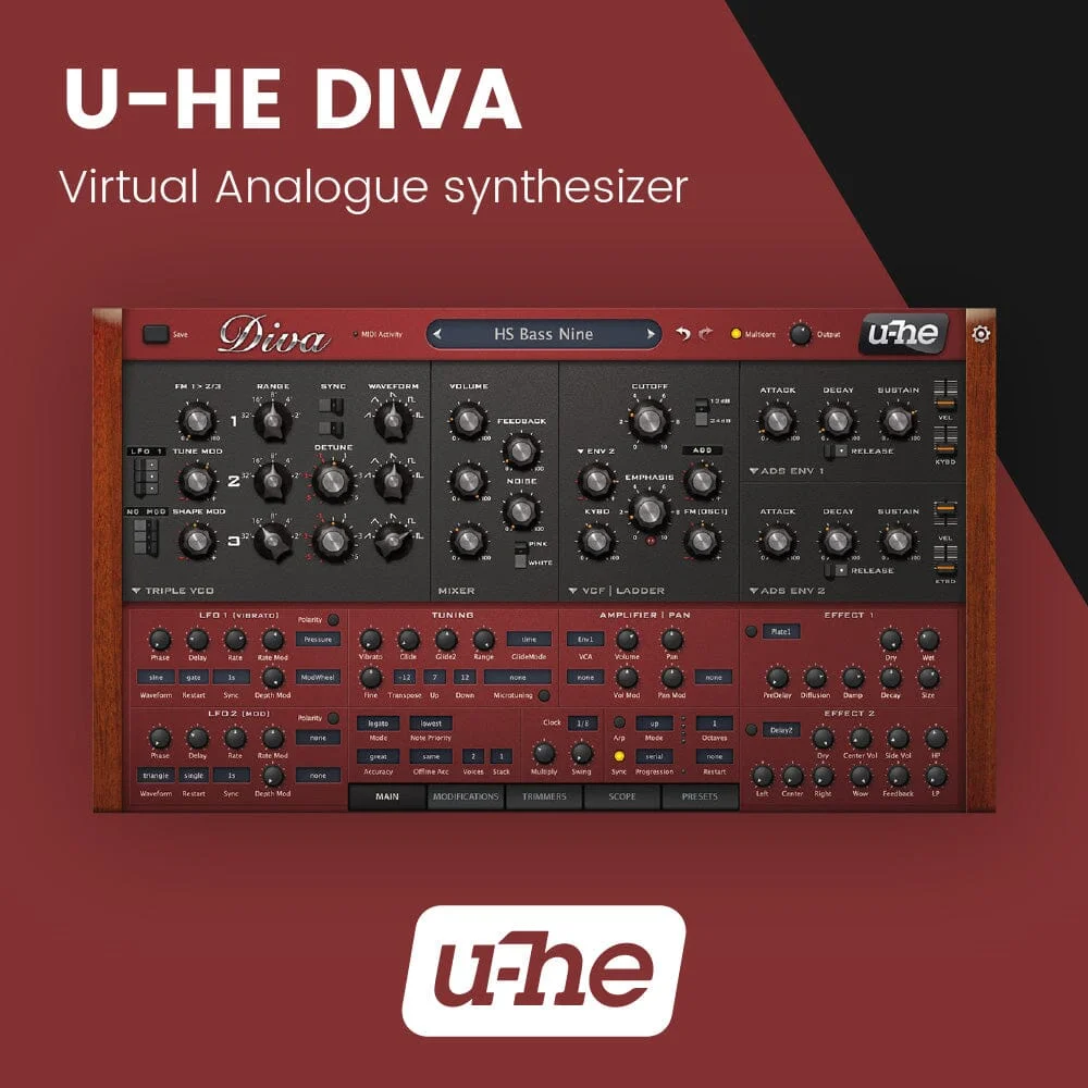 【虚拟模拟合成器】U-he Diva v1.4.8