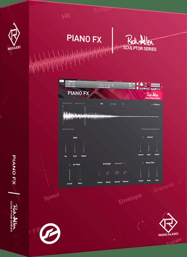 【恐怖电影配乐FX钢琴乐器KONTAKT扩展】Rigid Audio – Rick Allen Sculptor Series Piano FX