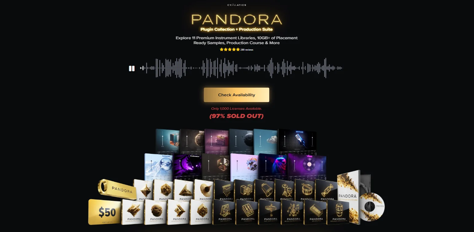 【Cymatics厂牌制作套件包专业版】Cymatics – PANDORA Production Suite