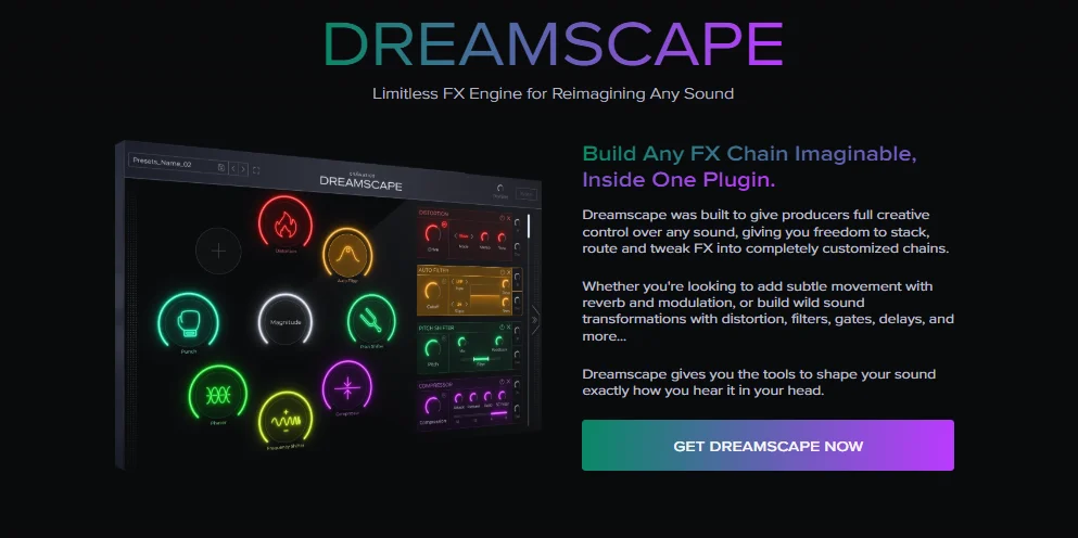 【模块化效果引擎插件】Cymatics – DREAMSCAPE Modular FX Engine