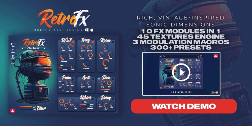 【复古多效果模拟插件】ProducerSources RetroFX v1.4