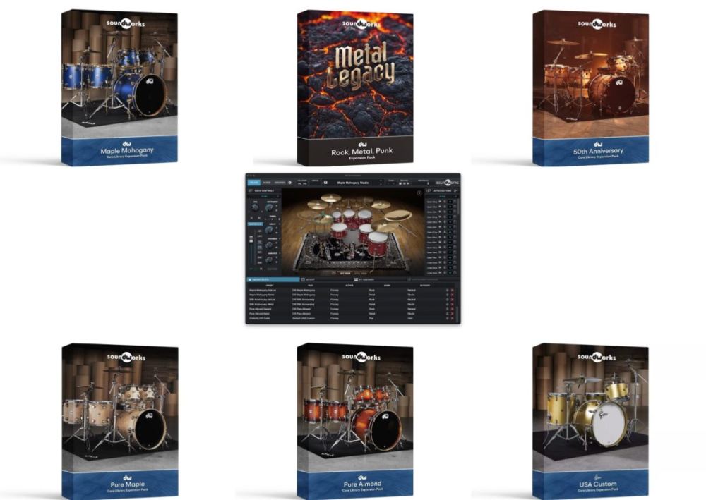 【虚拟鼓声乐器库+扩展套装】DW Soundworks Expansion Pack