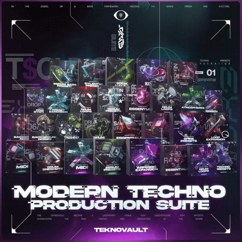 【Hard Techno & Techno风格采样包】Teknovault Modern Techno Production Suite