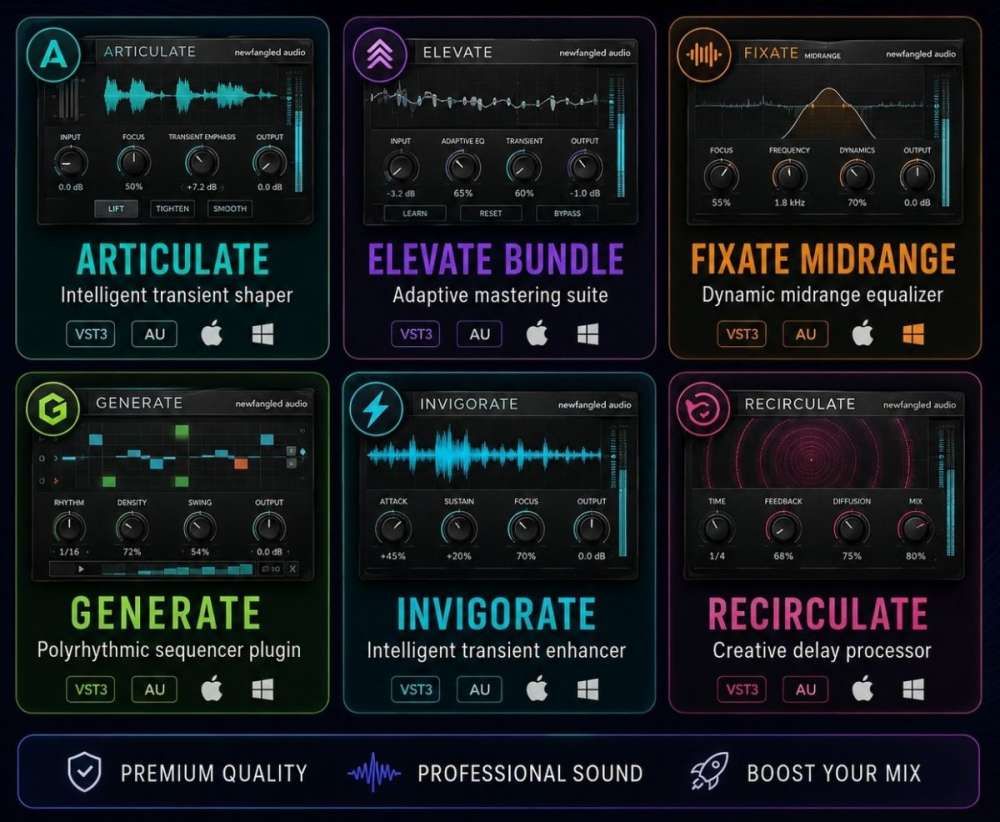 【智能音频处理插件捆绑包】Newfangled Audio Plugins Bundle 2026